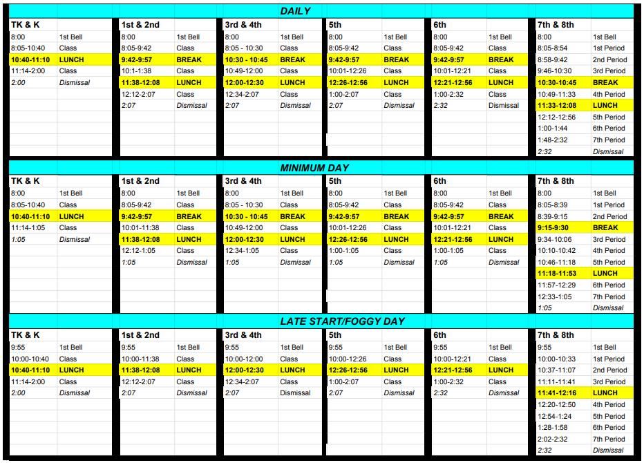 Schedule
