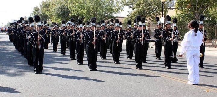  Almond Tree Band Marching in a Local Parade